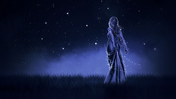 Ночь Луна человек