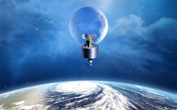 Космонавт в космосе