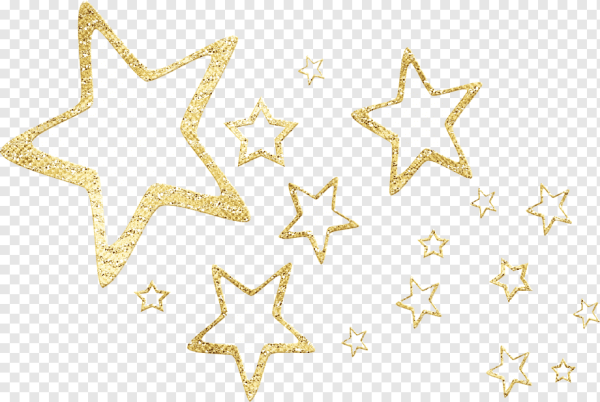 Золотые звездочки на прозрачном фоне