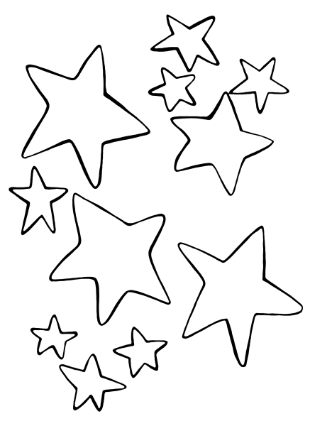Звезда раскраска для детей