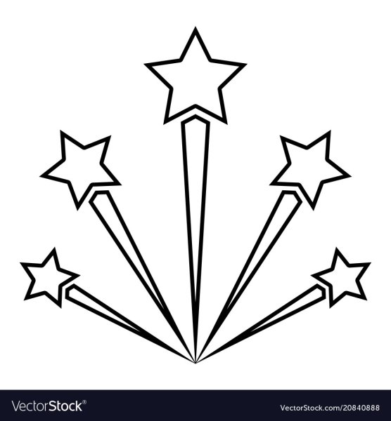 Звезда фейерверк рисунок раскраска