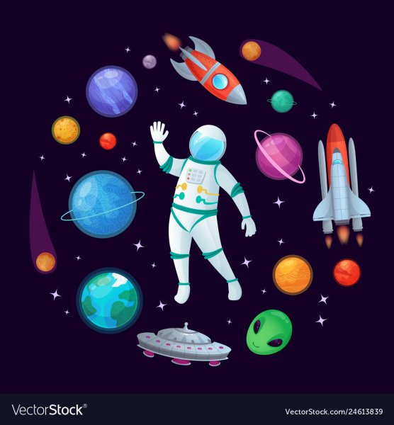 Космос планеты космонавт ракета