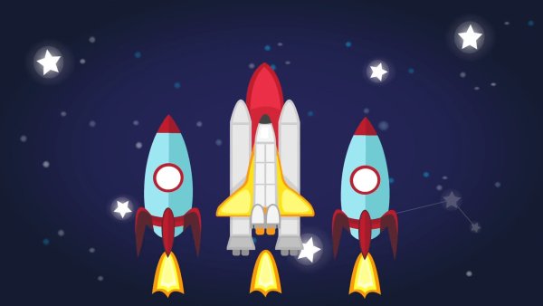 Космонавт в космосе эскиз