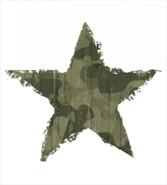 Звезда на фоне хаки