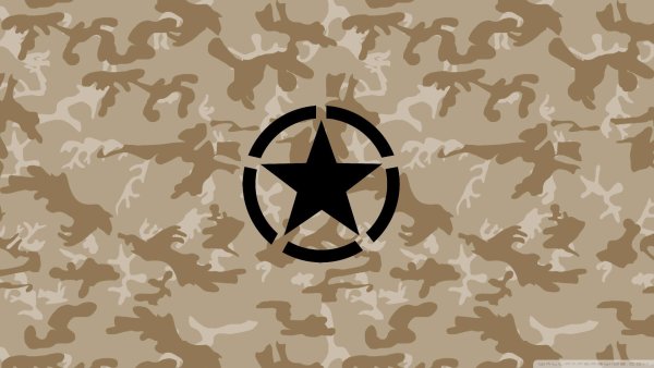 Звезда на фоне камуфляжа