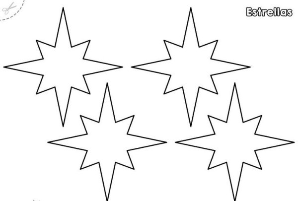 Звёздочки трафареты для вырезания