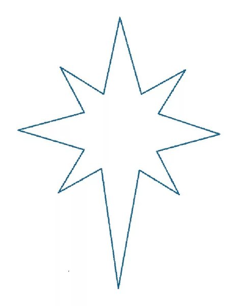 Трафарет для вырезания звезд