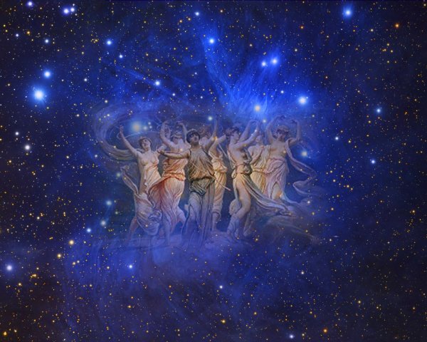 Плеяды в созвездии тельца
