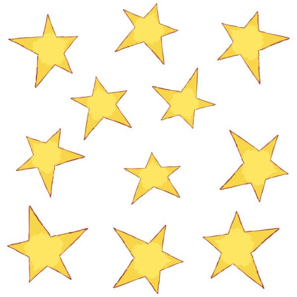 Звездочки желтого цвета