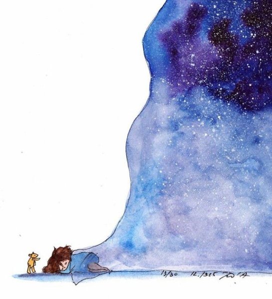 Звезды акварель