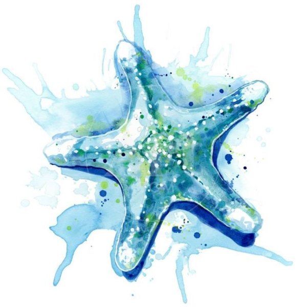 Звезды акварель