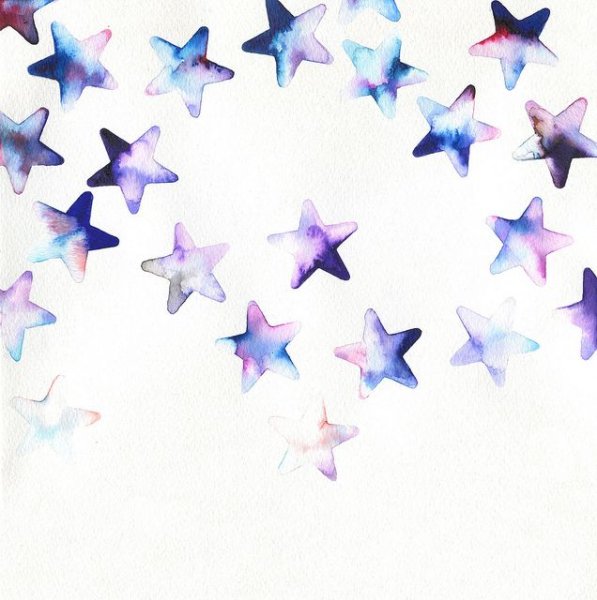 Акварельные звезды