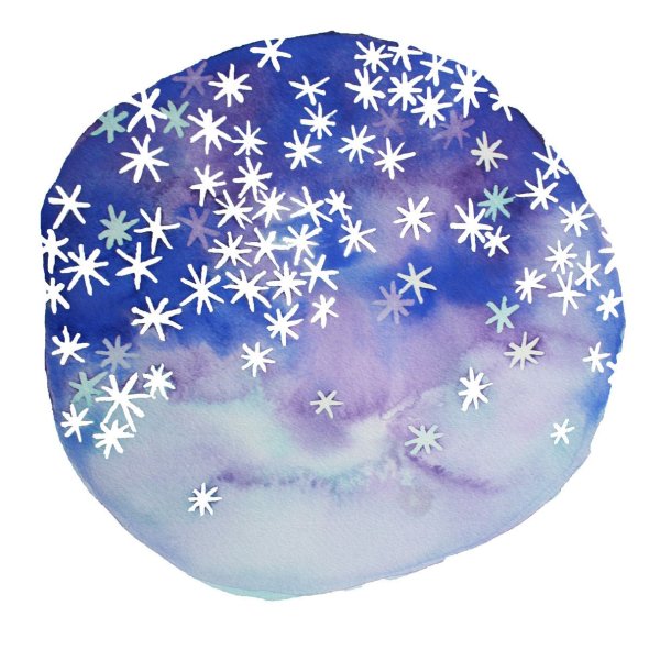 Акварельные звездочки