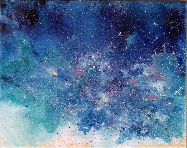 Звезды нарисованные акварелью