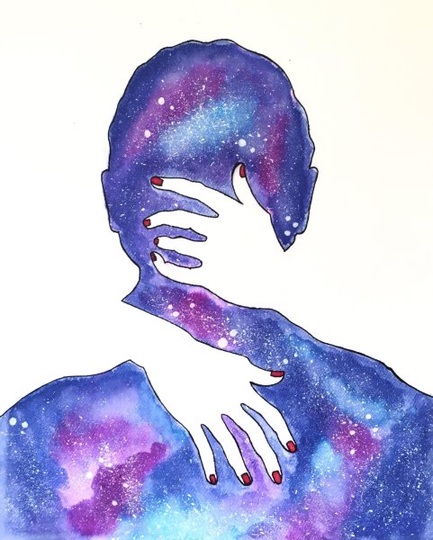 Акварельный фон звезды