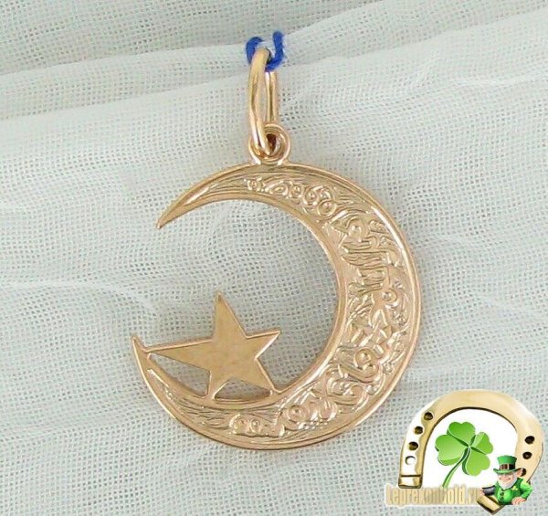Золотой полумесяц со звездой