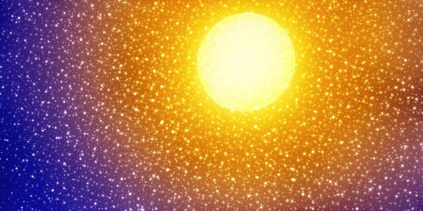 Звездное небо Луна и солнце