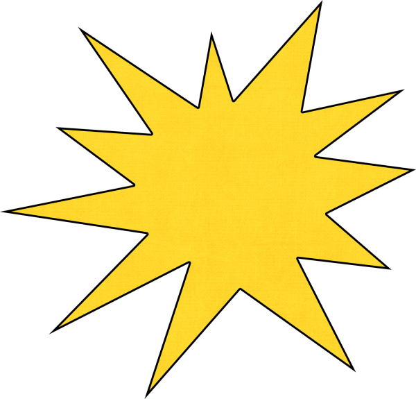 Звезды на прозрачном фоне со свечением