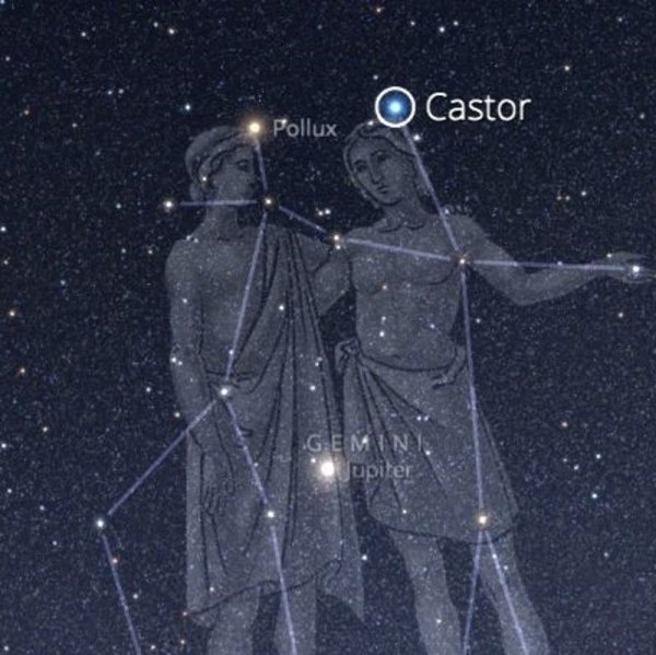 Созвездие Близнецы Поллукс и Кастор
