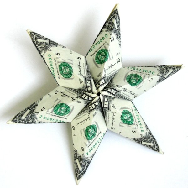 Звезда Давида из купюры