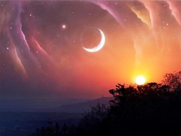 Солнце и полумесяц