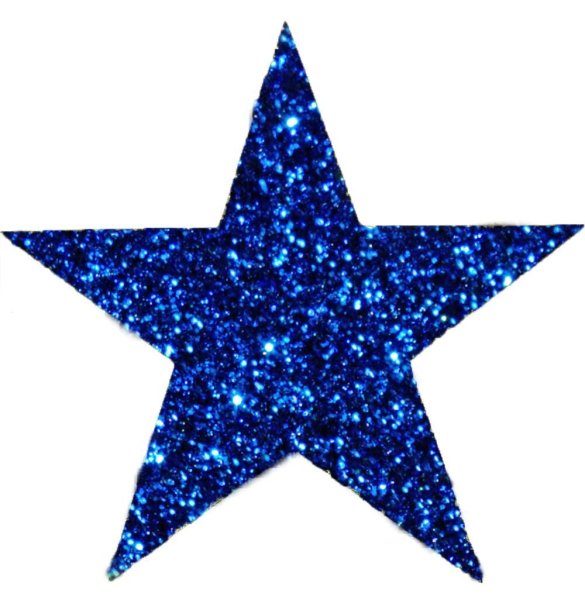 Синяя звезда на прозрачном фоне