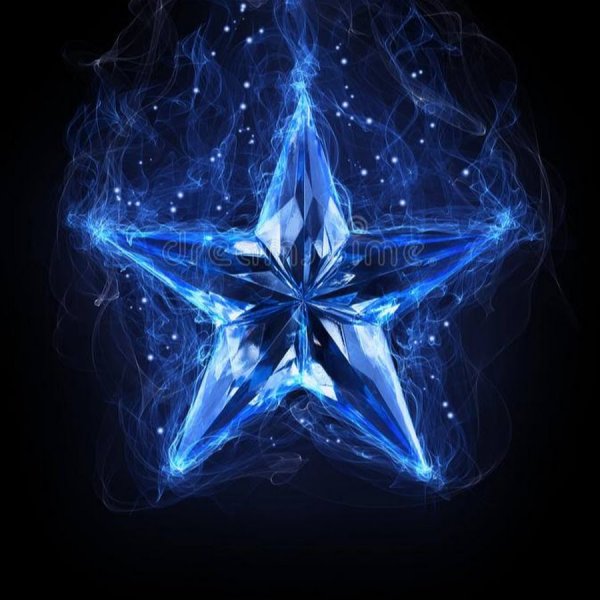 Синяя звезда на черном