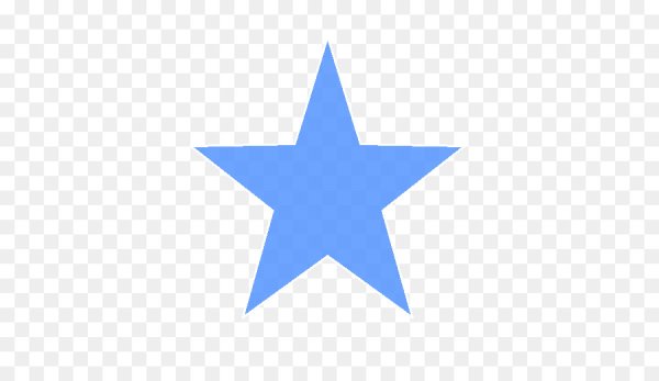 Голубая звезда без фона