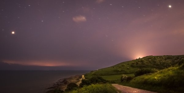 Утренняя звезда на небе на рассвете