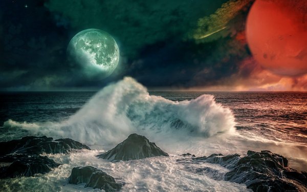 Бушующее море фэнтези