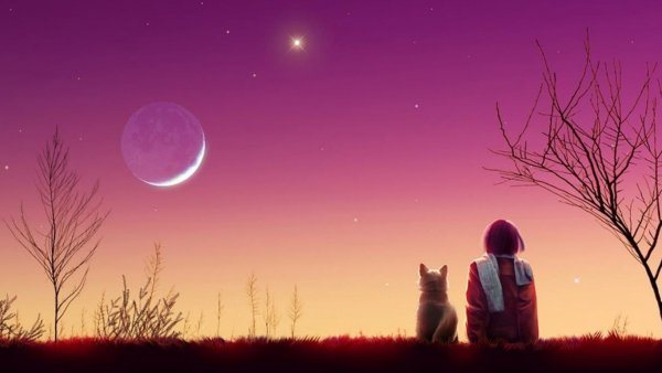 Месяц на небе