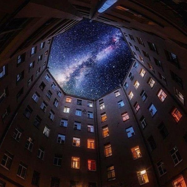 Звездное небо на балконе