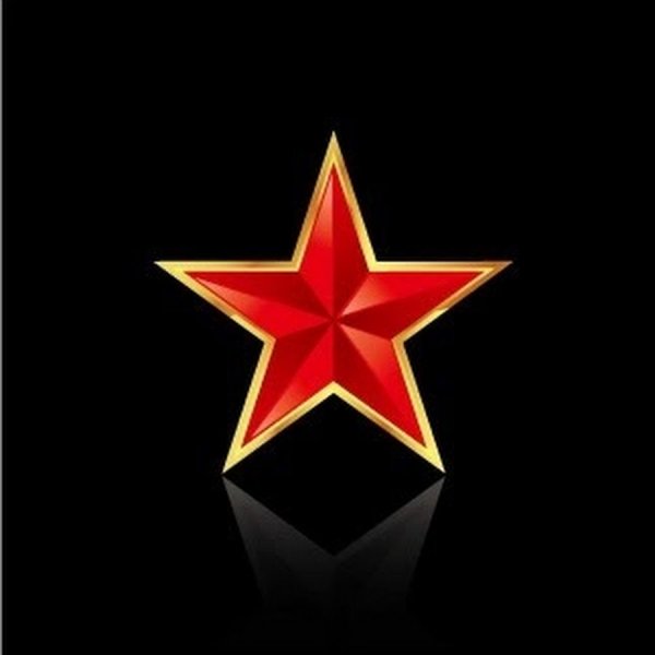 Красная звезда на черном фоне