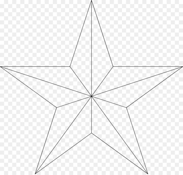 Пятиконечная звезда черно белая