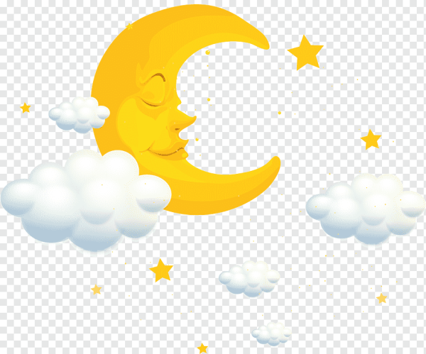 Месяц на прозрачном фоне