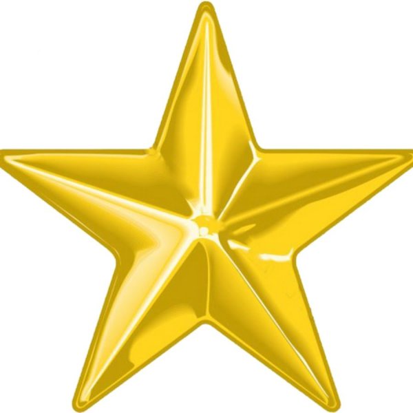 Желтая звезда на белом фоне