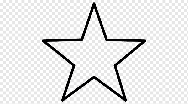 Пятиконечная звезда черно белая