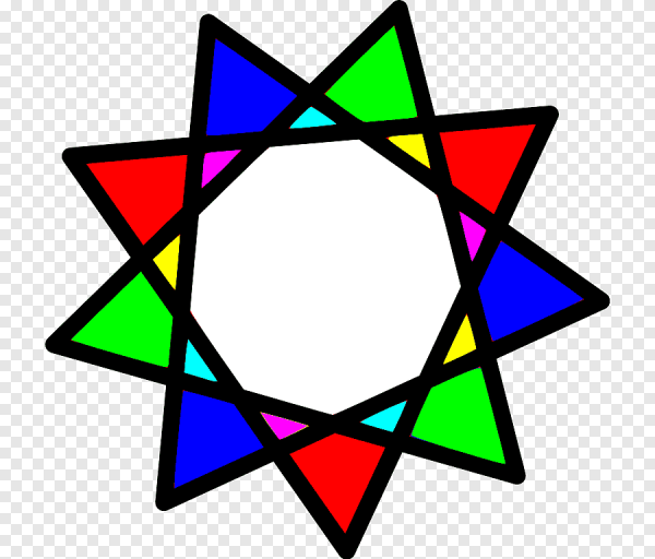 Геометрические фигуры на прозрачном фоне