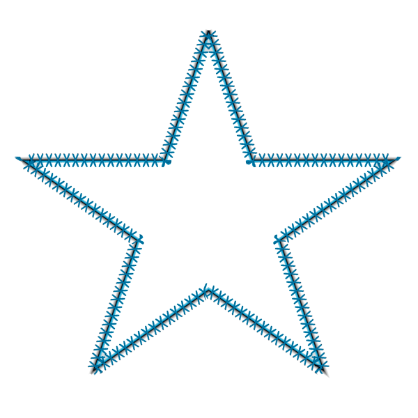 Белая звезда на прозрачном фоне для фотошопа