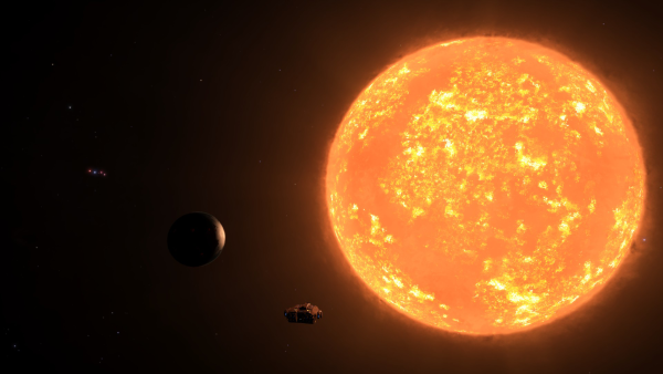 Красный гигант и земля