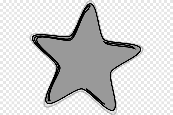Серая звезда на прозрачном фоне