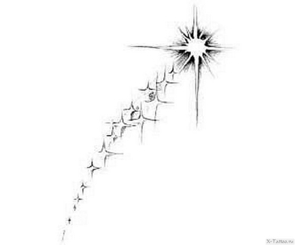 Рисовать падающую звезду