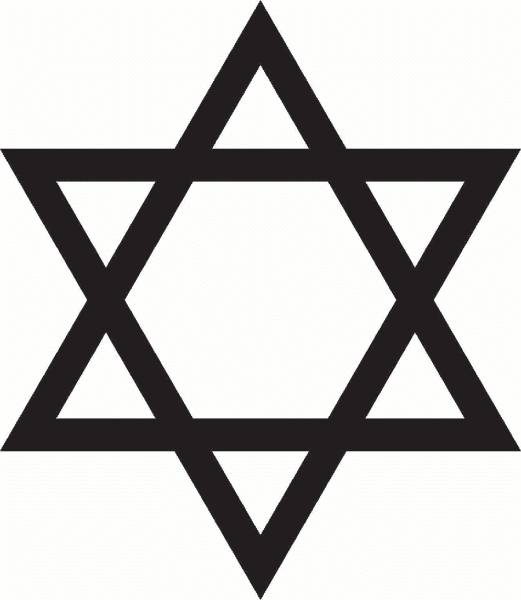 Шестиконечная звезда трафарет