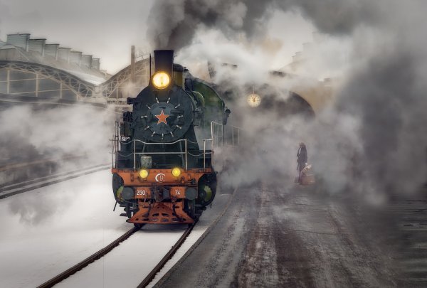 Витебский вокзал ретро поезд