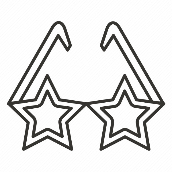 Мультяшные очки звезды