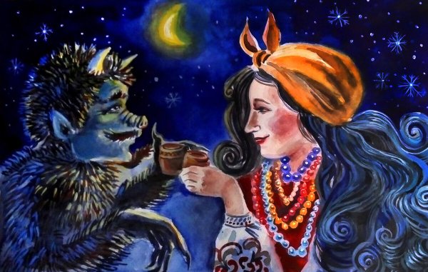 Ночь перед Рождеством рисунок