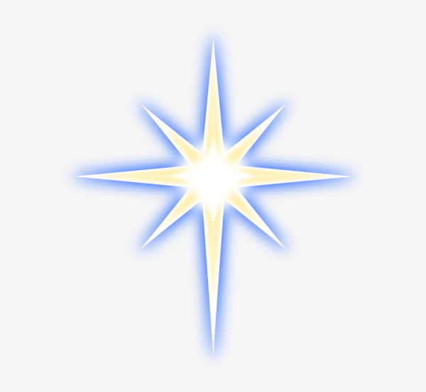 Космические звезды на прозрачном фоне