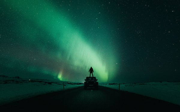 Северное сияние над Норильском