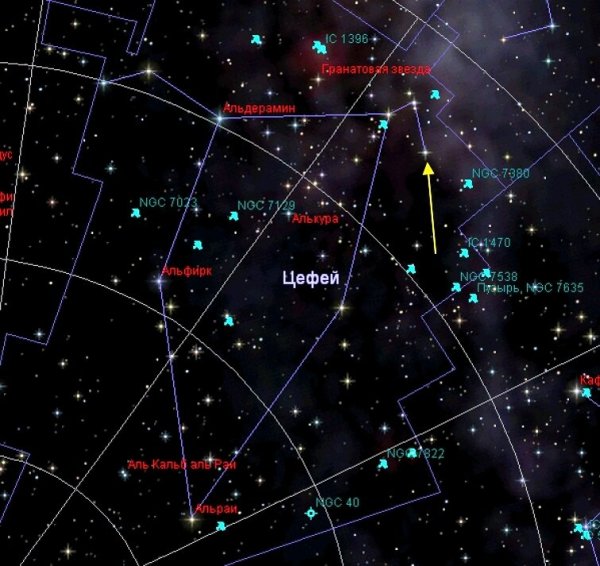 Звезда Бетельгейзе и uy щита