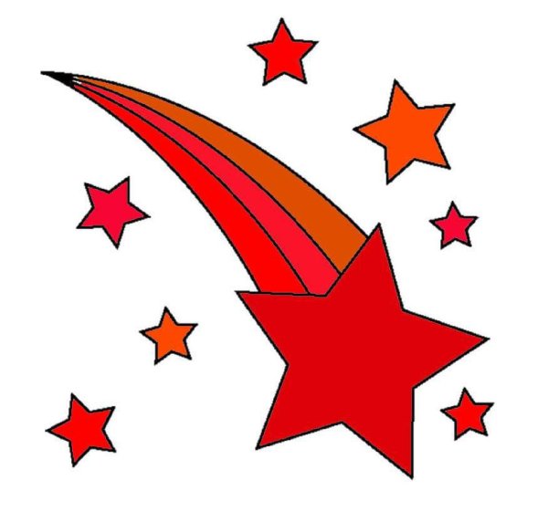Звезды картинки для вырезания цветные ко Дню космонавтики